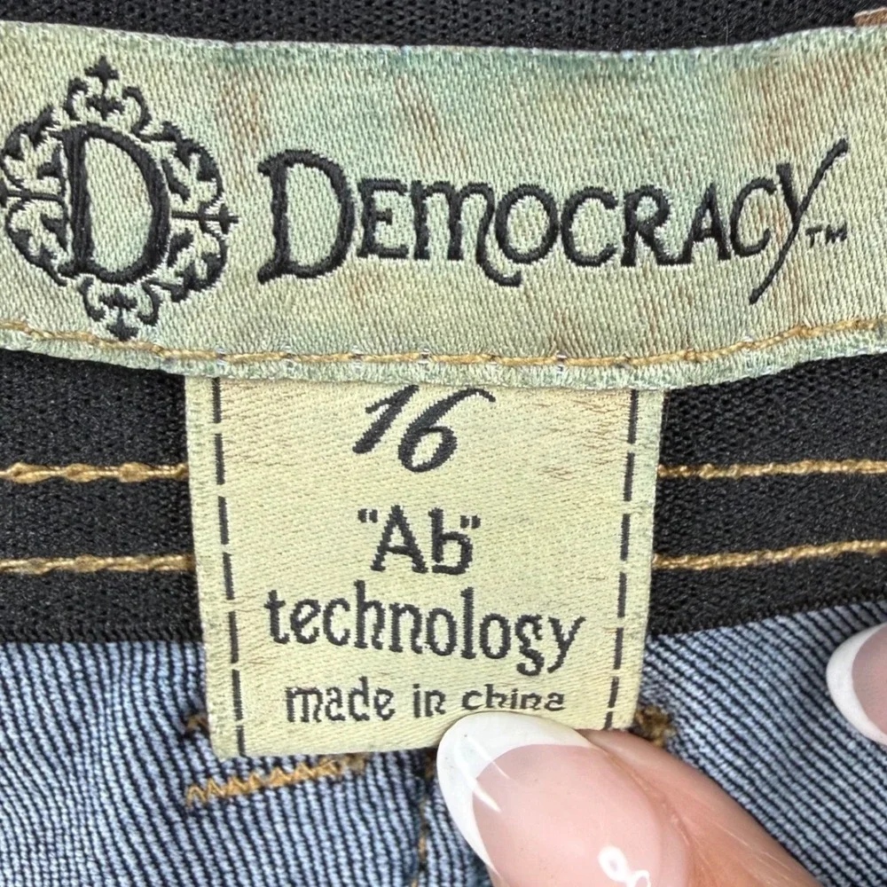 Democracy AB Tech Dark Wash Skinny Jeans‎ Womens 16 Blue Denim Stretch Classic